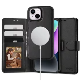  TECH-PROTECT iPhone 15 készülékhez MagSafe pénztárcás tok fekete