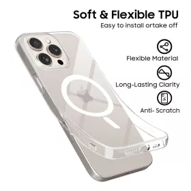   TECH-PROTECT FLEXAIR MAGSAFE iPhone 16 Pro Max készülékhez átlátszó tok