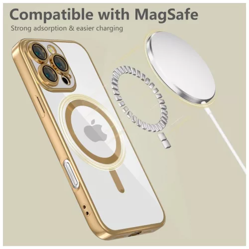TECH-PROTECT MAGFLEX MAGSAFE iPhone 16 Pro Max készülékhez tok fényes arany
