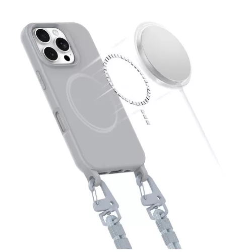 TECH-PROTECT MAGNECKLACE MAGSAFE IPHONE 16 PRO MAX készülékhez tok krétaszürke