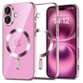  TECH-PROTECT MAGFLEX MAGSAFE iPhone 16 készülékhez tok fényes rózsaszín