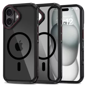   TECH-PROTECT MAGHYBRID MAGSAFE iPhone 16 készülékhez tok fekete/piros