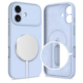   TECH-PROTECT szilikon MagSafe iPhone 17 készülékhez tok Mist kék