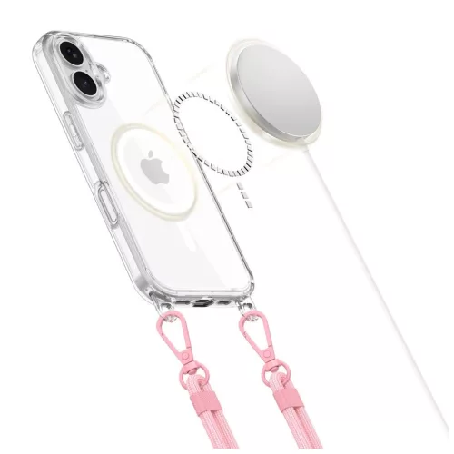 TECH-PROTECT FLEXAIR CHAIN MAGSAFE iPhone 16 tok készülékhez szürke & rózsaszín