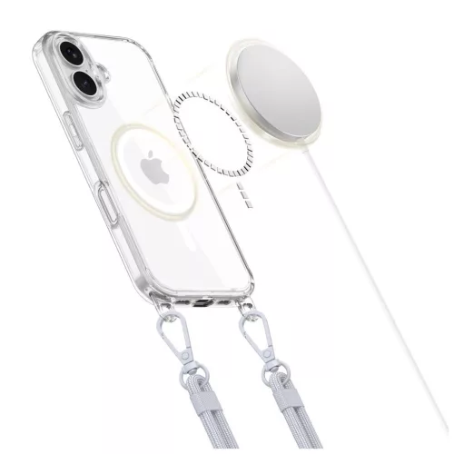 TECH-PROTECT FLEXAIR CHAIN MAGSAFE iPhone 16 tok készülékhez szürke & rózsaszín