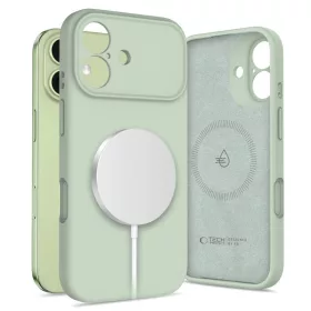   TECH-PROTECT SILICONE MAGSAFE iPhone 17 készülékhez tok zsályazöld