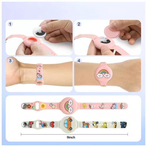 TECH-PROTECT SMOOTH FOR KIDS 2 db AirTag tok APPLE AIRTAG 1/2 készülékhez színes