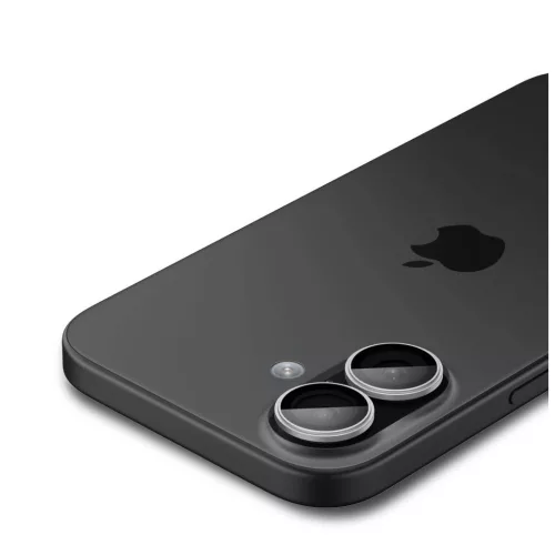SPIGEN OPTIK PRO GLAS.TR “EZ FIT” kameravédő 2-csomag, iPhone 16 / 16 Plus / 17 készülékhez, ezüst