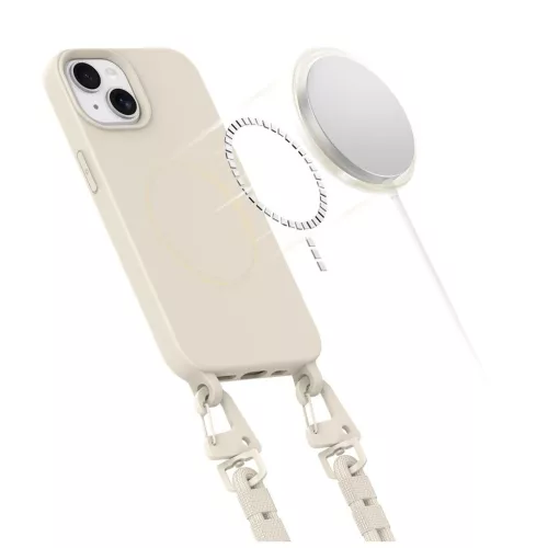 TECH-PROTECT MAGNECKLACE védőtok MAGSAFE iPhone 14 készülékhez kozmikus latte