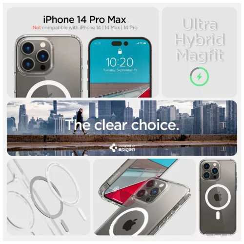 SPIGEN ULTRA HYBRID MAG MAGSAFE iPhone 14 Pro Max készülékhez tok fehér