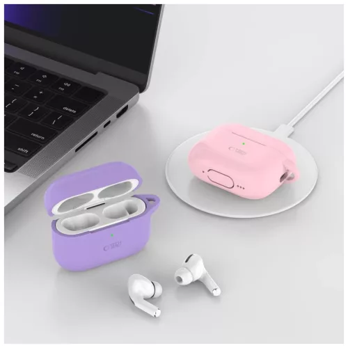 TECH-PROTECT Szilikon kampó Apple AirPods Pro 1/2 készülékhez poros rózsaszín