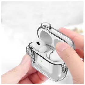   TECH-PROTECT Vékony Horog Apple AirPods Pro 1/2 készülékhez – átlátszó