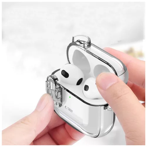TECH-PROTECT SLIM HOOK APPLE AIRPODS 4 készülékhez átlátszó