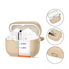   TECH-PROTECT szilikon fülkampó Samsung Galaxy Buds 3 / 3 FE / 3 PRO készülékhez latte barna