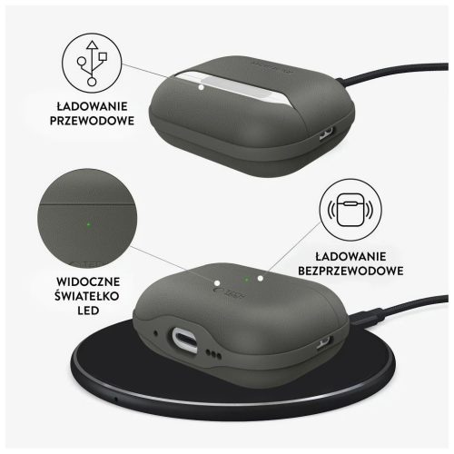 TECH-PROTECT NATURALFIT APPLE AIRPODS PRO 3 készülékhez tok olívzöld