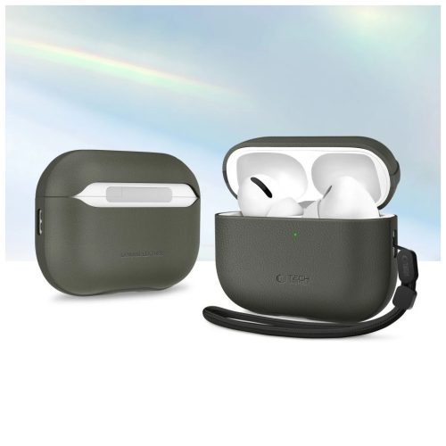 TECH-PROTECT NATURALFIT APPLE AIRPODS PRO 3 készülékhez tok olívzöld