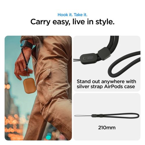 TECH-PROTECT NATURALFIT APPLE AIRPODS PRO 3 tok készülékhez – barna