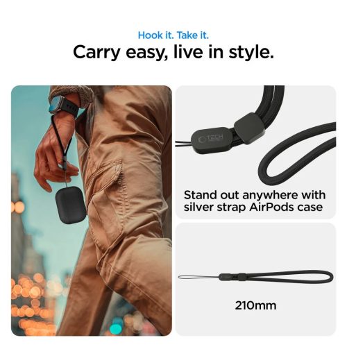 TECH-PROTECT NATURALFIT APPLE AIRPODS PRO 3 készülékhez tok fekete