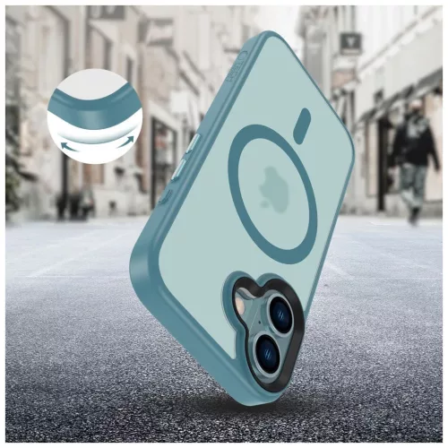 TECH-PROTECT MAGMAT MAGSAFE iPhone 16 készülékhez tok matt türkiz