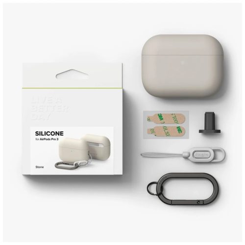 RINGKE Silicone tok Apple AirPods Pro 3 készülékhez kőszürke