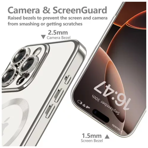 TECH-PROTECT MAGFLEX MAGSAFE iPhone 16 Pro készülékhez tok fényes titán