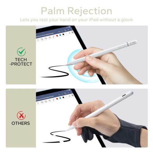 TECH-PROTECT digitális mágneses stylus toll "3" iPad készülékhez fehér