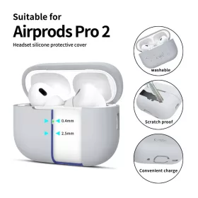   TECH-PROTECT szilikon tok Apple AirPods Pro 1/2 készülékhez, krétaszürke