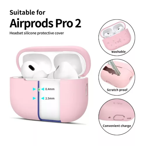 TECH-PROTECT SILICONE tok Apple AirPods Pro 1/2 készülékhez poros rózsaszín