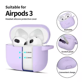   TECH-PROTECT szilikon akasztó Apple AirPods 3 készülékhez levendula