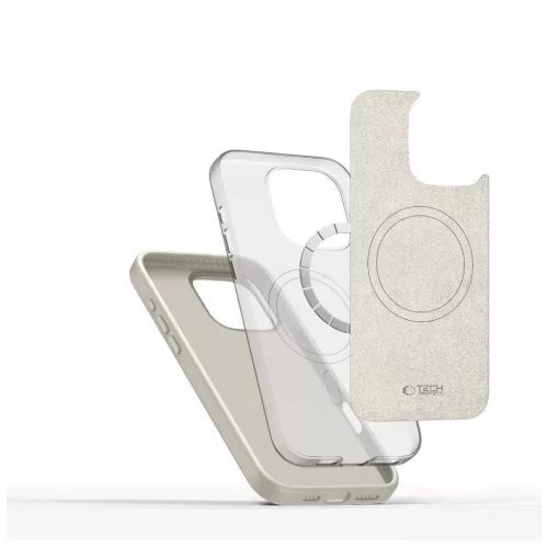 TECH-PROTECT Silicone Pure MagSafe iPhone 16 Pro készülékhez tok Cosmic Latte