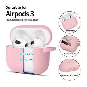   TECH-PROTECT szilikon kampó Apple AirPods 3 készülékhez poros rózsaszín