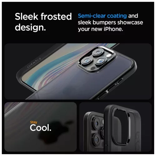 SPIGEN ULTRA HYBRID iPhone 15 Pro készülékhez tok Frost fekete
