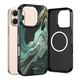   TECH-PROTECT LAMANO MAGSAFE iPhone 16 Pro készülékhez tok AURA zöld