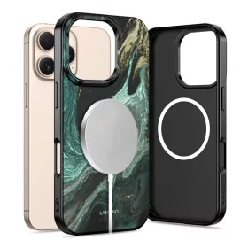   TECH-PROTECT LAMANO MAGSAFE iPhone 16 Pro készülékhez tok AURA zöld