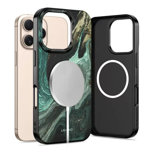 TECH-PROTECT LAMANO MAGSAFE iPhone 16 Pro készülékhez tok AURA zöld