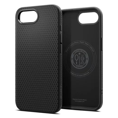 SPIGEN LIQUID AIR MAG MAGSAFE iPhone 16e/17e készülékhez tok matt fekete