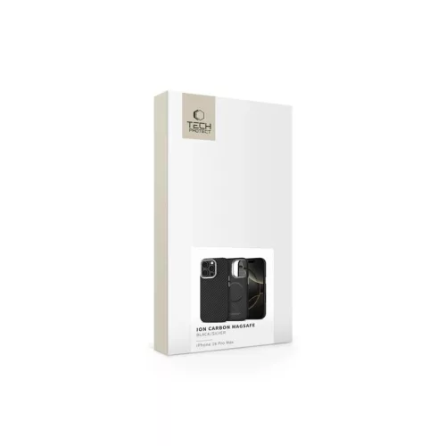 TECH-PROTECT ION CARBON MAGSAFE tok iPhone 16 Pro Max készülékhez fekete/ezüst