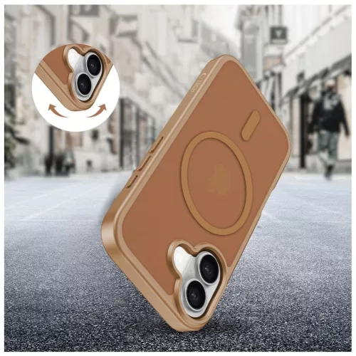 TECH-PROTECT BASICMAG MAGSAFE iPhone 17 készülékhez tok matt barna
