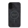 GUESS MagSafe-kompatibilis tok iPhone 16 készülékhez PU 4G Ring Classic Logo fekete