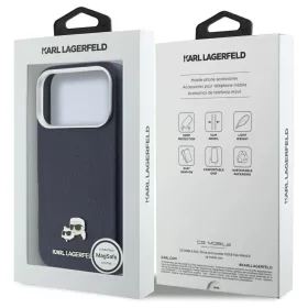   KARL LAGERFELD iPhone 17 Pro készülékhez MagSafe-kompatibilis tok KLHMP17L6PFKCLB PU FW W/ K&C Head Pin kék