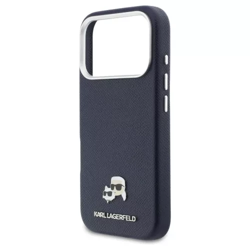 KARL LAGERFELD iPhone 17 Pro készülékhez MagSafe-kompatibilis tok KLHMP17L6PFKCLB PU FW W/ K&C Head Pin kék