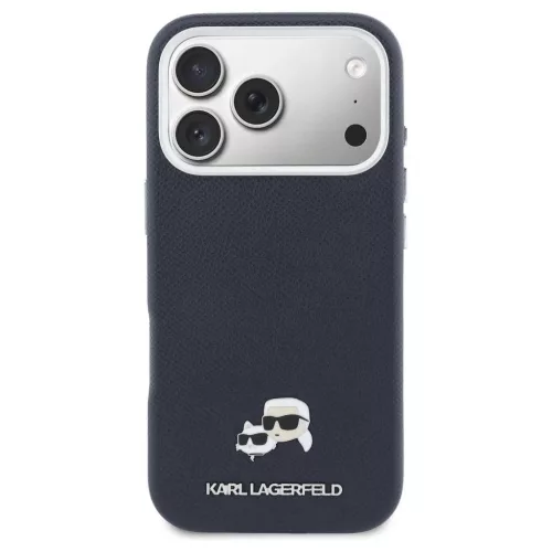 KARL LAGERFELD iPhone 17 Pro készülékhez MagSafe-kompatibilis tok KLHMP17L6PFKCLB PU FW W/ K&C Head Pin kék