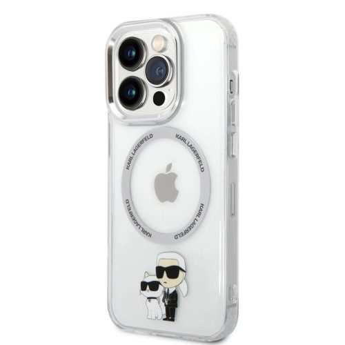 Karl Lagerfeld IML Karl and Choupette MagSafe tok iPhone 13 Pro készülékhez átlátszó