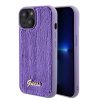 Guess Sequin Script Logo tok iPhone 15 Plus készülékhez lila