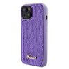 Guess Sequin Script Logo tok iPhone 15 Plus készülékhez lila