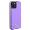 Guess Sequin Script Logo tok iPhone 15 Plus készülékhez lila