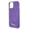 Guess Sequin Script Logo tok iPhone 15 Plus készülékhez lila
