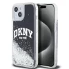 DKNY Liquid Glitter Arch Logo tok iPhone 11 készülékhez fekete