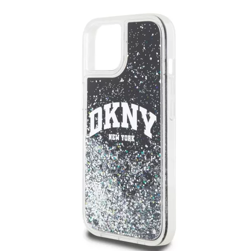 DKNY Liquid Glitter Arch Logo tok iPhone 11 készülékhez fekete
