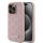 Karl Lagerfeld PU Leather Monogram Metal Logo MagSafe tok iPhone 15 Pro Max készülékhez rózsaszín